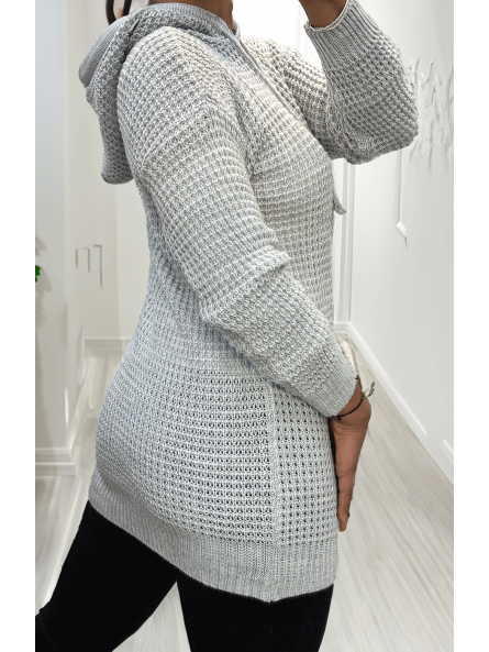 Tunique en tricot gris - 3