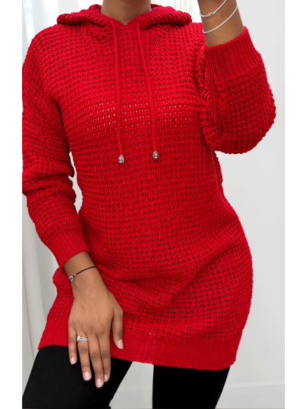 Tunique en tricot rouge - 2