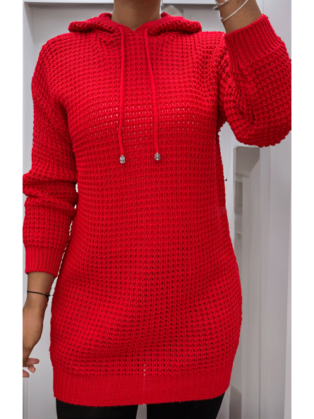 Tunique en tricot rouge - 3