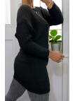 Tunique noir en tricot avec accessoires - 3