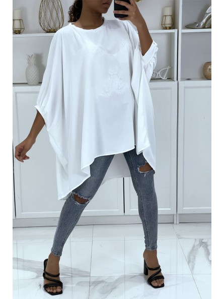 Robe tunique over-size blanche très tendance - 2