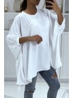 Robe tunique over-size blanche très tendance - 3