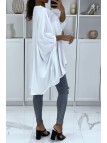 Robe tunique over-size blanche très tendance - 4