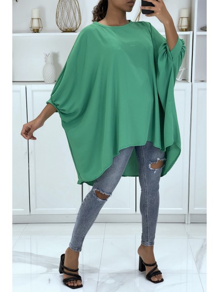 Robe tunique over-size vert très tendance - 2