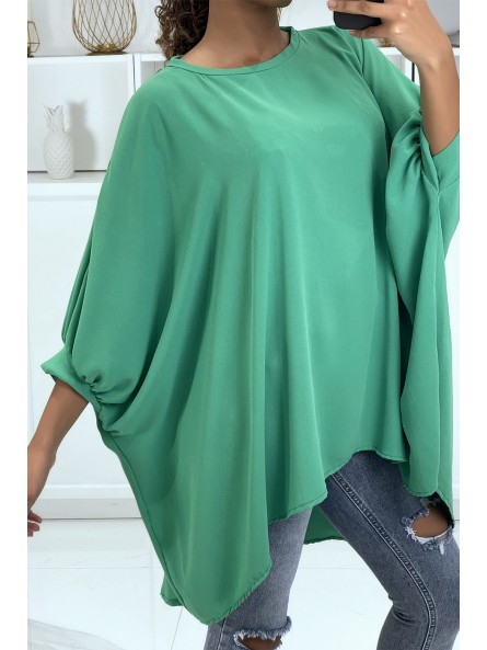 Robe tunique over-size vert très tendance - 3
