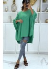 Robe tunique over-size vert très tendance - 4