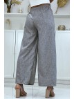 Pantalon palazzo dans une jolie matière gris chiné - 3