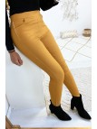 Sublime pantalon slim moutarde avec bande pailleté - 4