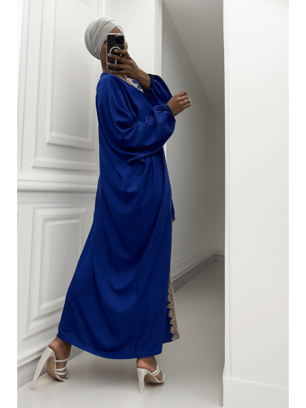 Longue abaya royal over size avec une jolie dentelle - 1