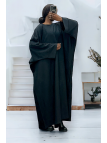 Abaya noir over size (36-52) coupe kimono - 1