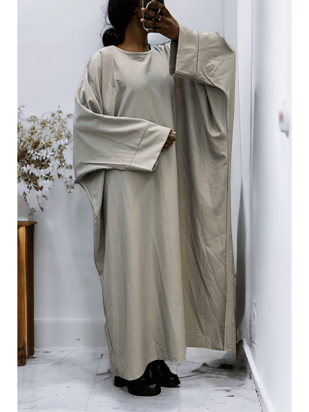 Abaya grise over size (36-52) coupe kimono - 3