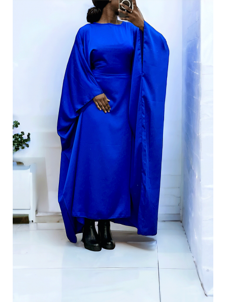Abaya satiné royal over-size (36-52) avec élastique intérieur pour un effet ajusté   - 3