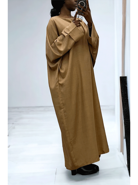 Abaya camel très ample (36-52) coupe kimono - 1