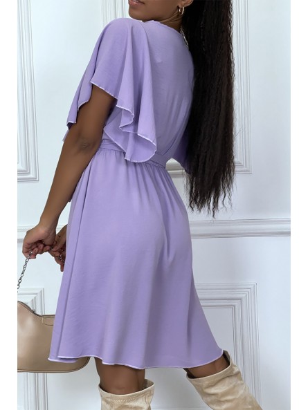 Robe patineuse lilas cache coeur - 5