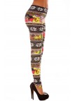 Leggings en acrylique Multicolore avec motif en forme de fleur. Leggings Fashion 109-2 - 8