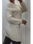 Tunique beige en tricot avec accessoires - 3