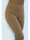 Legging camel avec joli un effet cuir. Legging femme fashion - 7