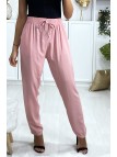 Pantalon rose en coton avec poches - 2