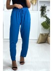 Pantalon bleu en coton avec poches - 2