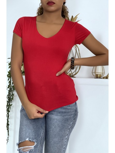 T-shirt rouge femme - 4