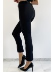 Pantalon slim noir avec poches style working girl - 2