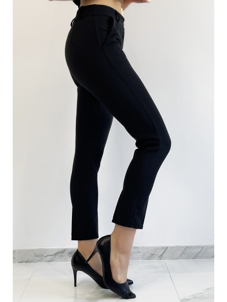 Pantalon slim noir avec poches style working girl - 4